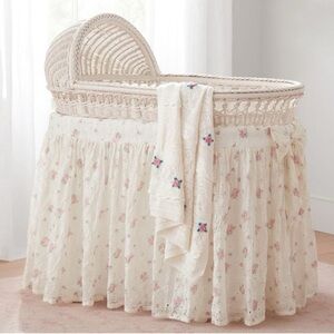 Pottery barn x loveshackfancy printed eyelet Antoinette Floral Bassinet skirt